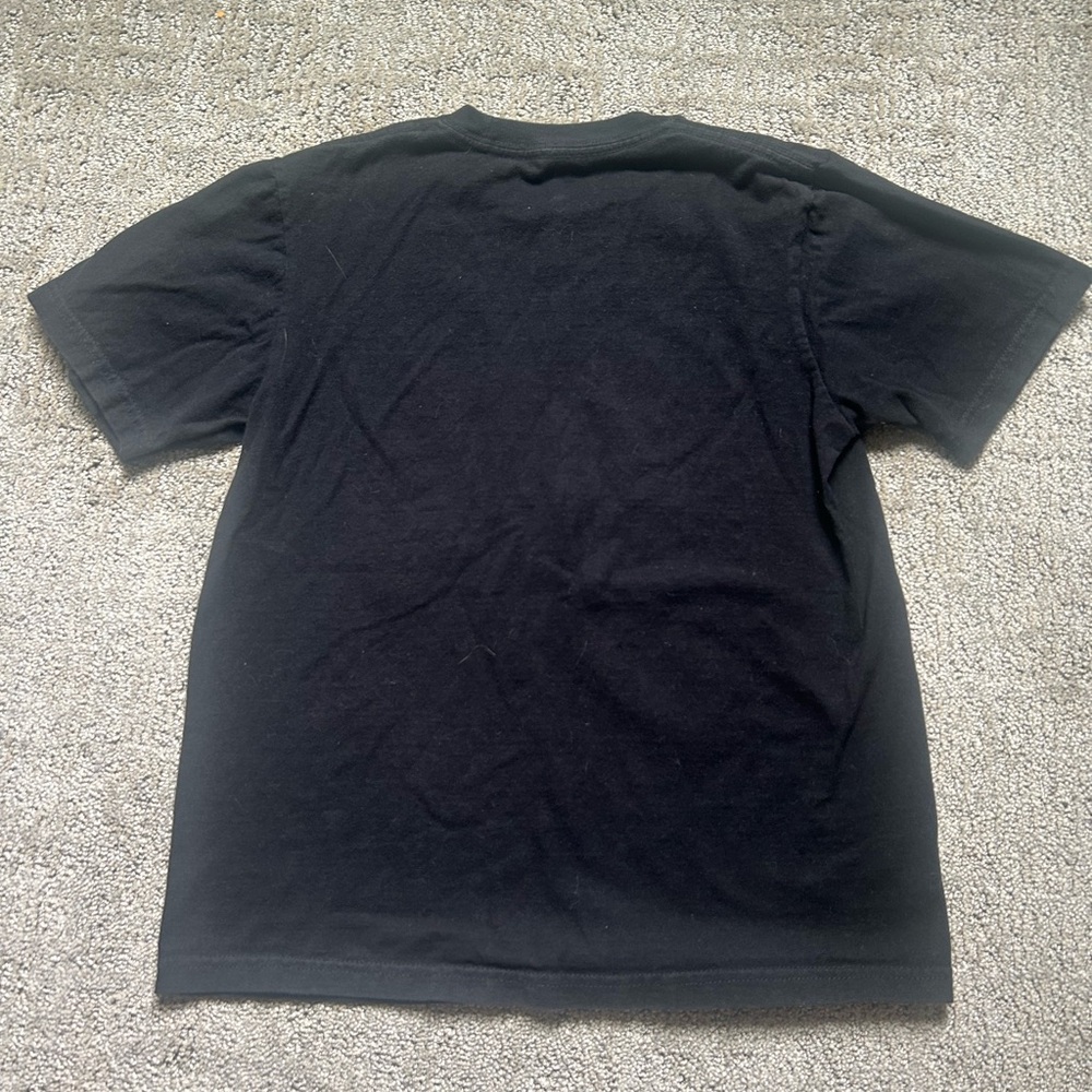 Youth Small Vans Black Tee with Pink Rose Square Graphic - Picture 2 of 2